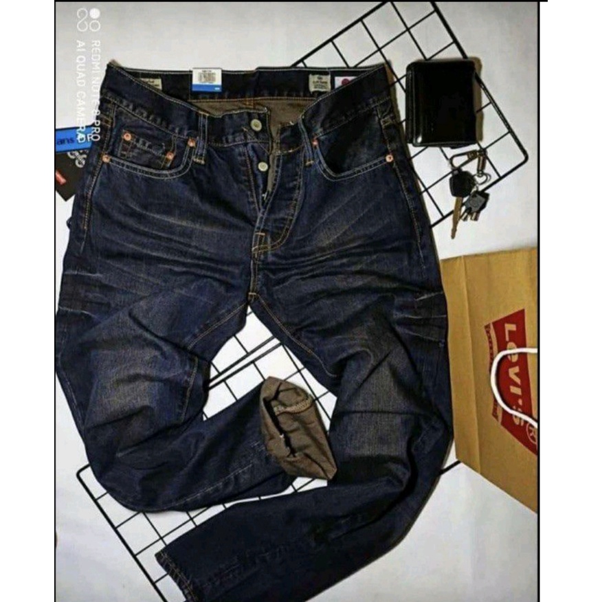 Celana levis 501 original pria Celana panjang jeans pria Celana jeans pria