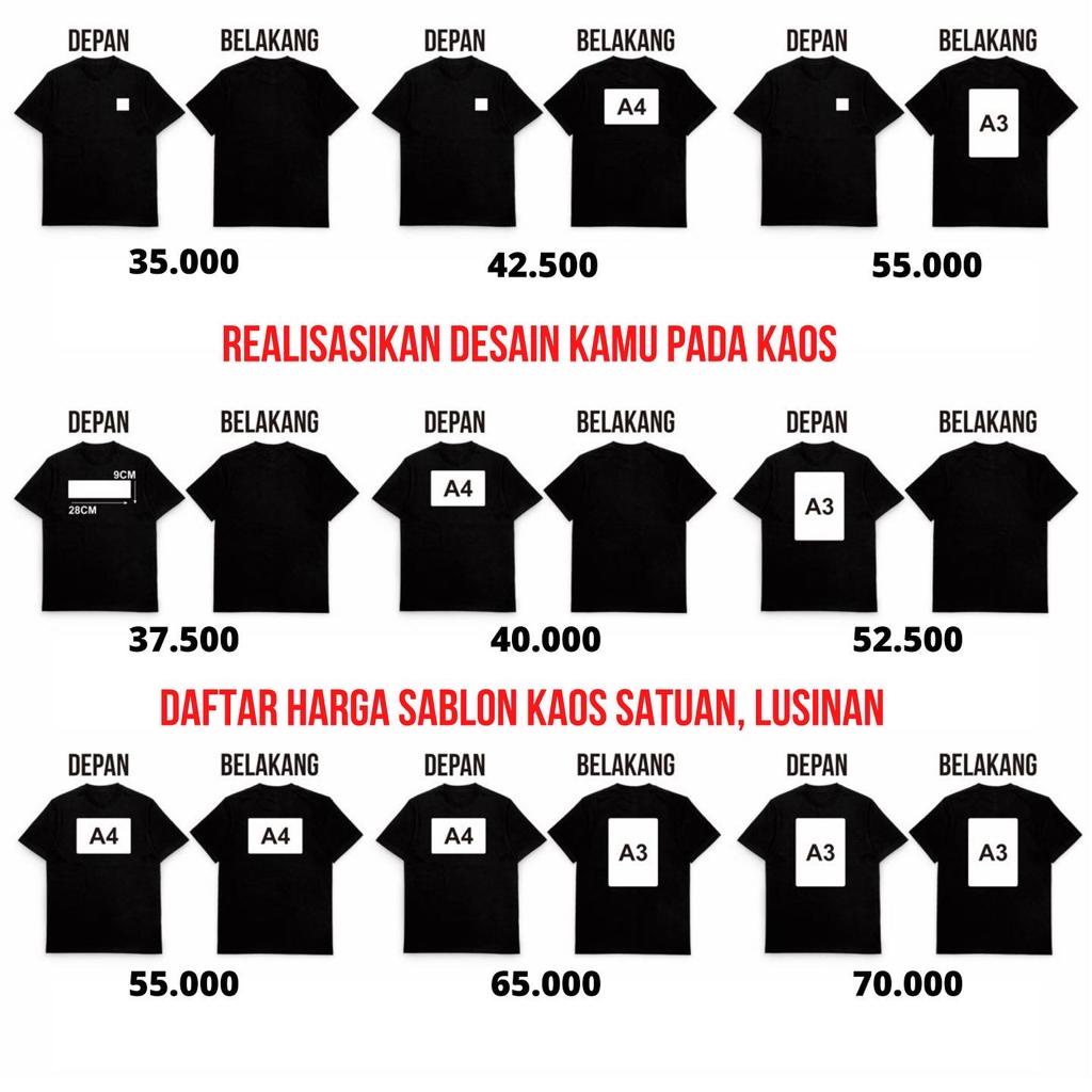 Jual Paket Usaha Kaos Sablon Satuan Shopee Indonesia