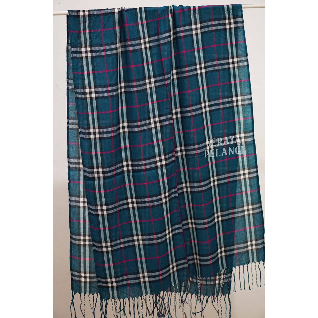 Pashmina Motif Kotak 07 | Plaid | Selendang | Scarf | Syal | Shawl | Pasmina | Souvenir | Hadiah Ulang Tahun | Birthday Gift | Aksesoris Fashion Wanita Pria | Import Quality | Grosir Murah
