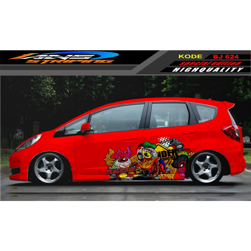 DECAL STICKER MOBIL JAZZ BRIO AVANZA SIGRA YARIS / STIKER VARIASI MOBIL / MODIF STICKER MOBIL 624