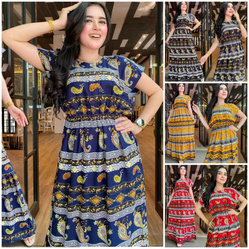 MAXI DRESS MOTIF AMOEBA  / DASTER ARAB / DASTER  DAILY / LONGDRESS AMOEBA