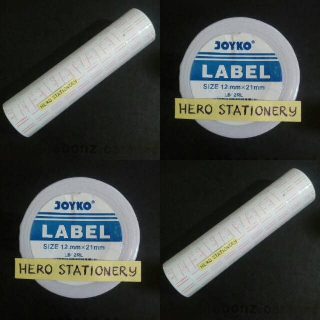 

Label joyko putih 1 baris LB-2RL (10 roll)