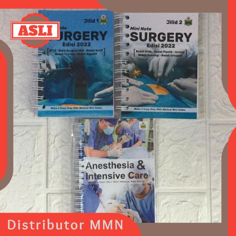Paket Emergency (Bedah 2 Jilid + Anestesi) - Medical Mini Notes MMN - Buku Saku Kedokteran
