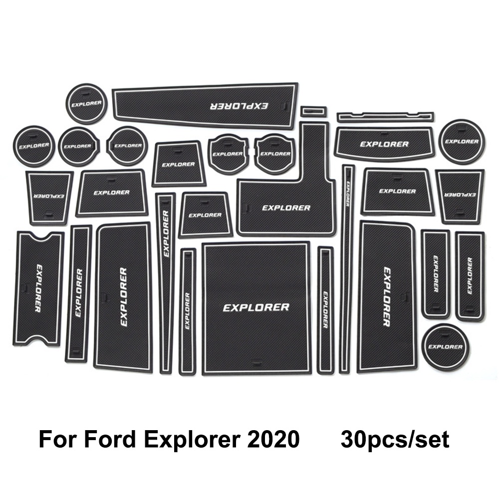 22pcs Pad Karet Anti Slip Untuk Pintu Mobil Ford Explorer 2021 2020 2013 2014 2015