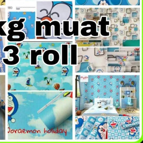 Wallpaper dinding doraemon lengkap | doraemon kotak | doraemon 3d