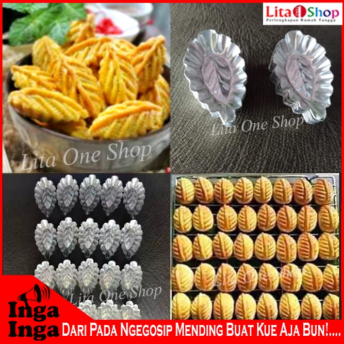 Cetakan Kue Nastar / Kue Satu Motif Daun 1 Pcs - Motif Daun