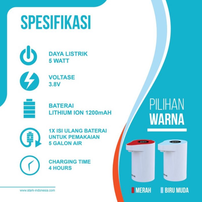 FREE BUBBLE WRAP pompa air stark pompa galon otomatis pompa galon portable listrik water pump elektrik pompa air minum original 100persen water pump