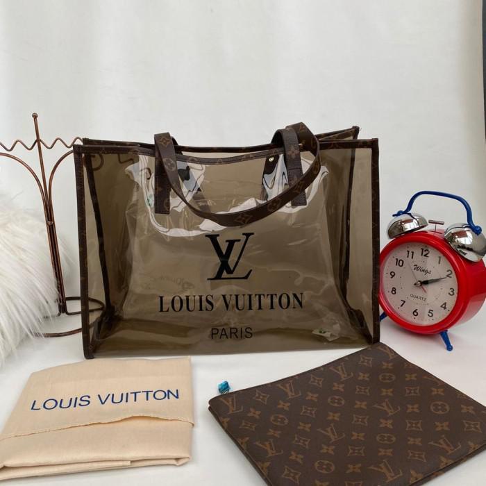 Totebag Lv Set Pouch Import Premium Quality Tote Bag Lv Pouch Lv
