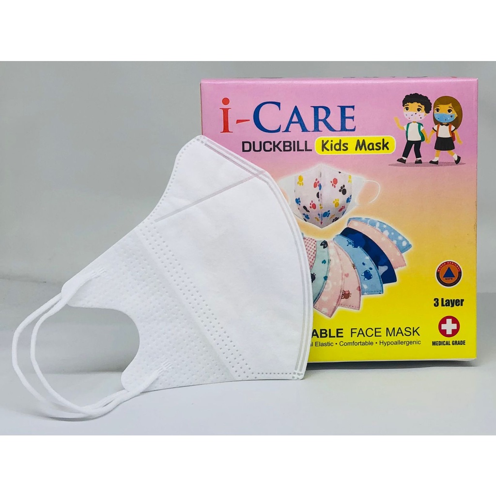 Masker ANAK DUCKBILL 3ply motif kids earloop 3 lapis i-Care