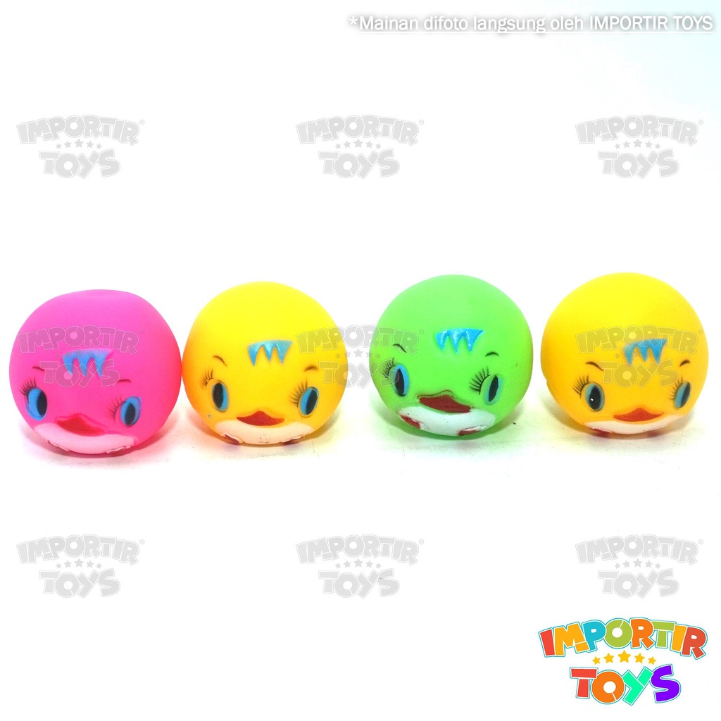 Set 4 Pcs Mainan Bayi Bola Pencet Bunyi Baby Kids Toys Edukasi Anak