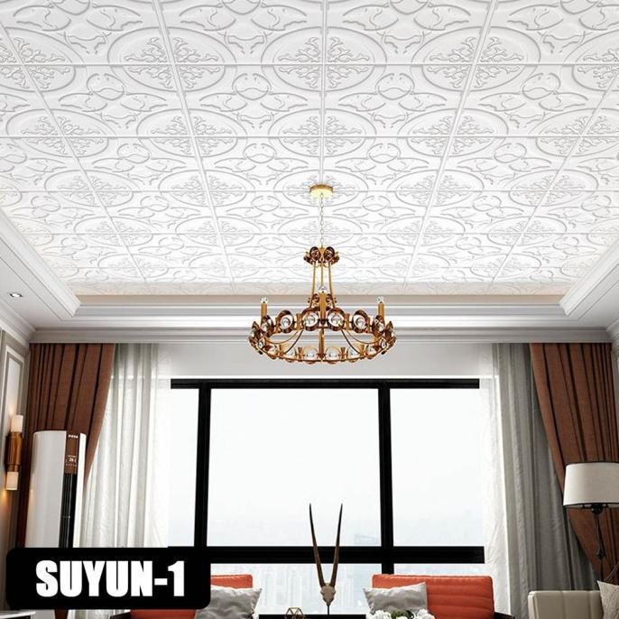 Wallpaper 3D Foam / Wallpaper Dinding 3D Motif Foam Batik Bunga More Mampirpermai