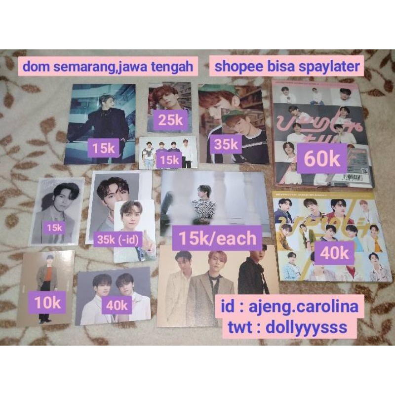 

post card,album only,pc seventeen vernon, jeonghan,jun,the8 attacca,yc, hitorijanai