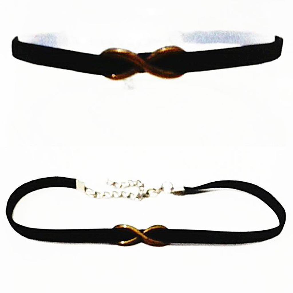 Bronze Infinite Velvet Choker Necklace | Kalung Handmade