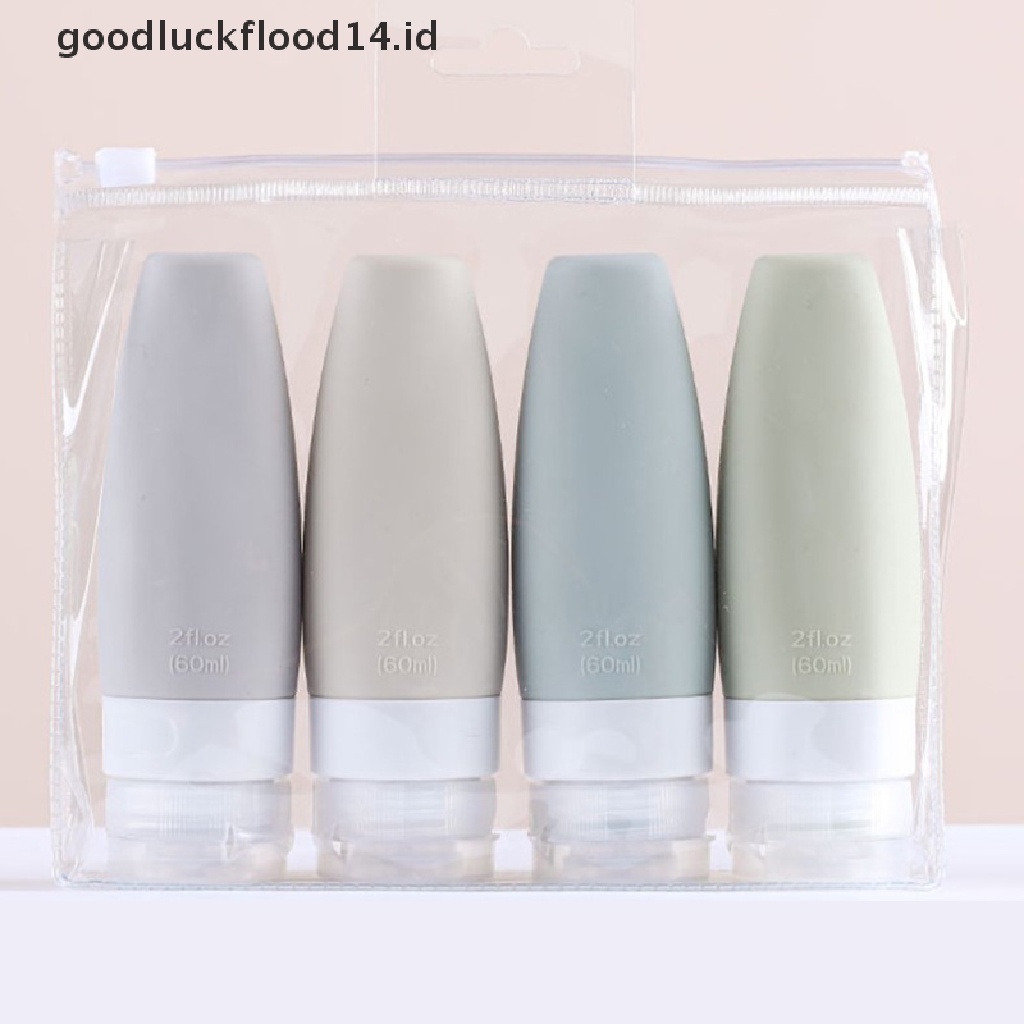 [OOID] 1pc 60/90ML Silicone Refillable Bottle Empty Travel Portable Packing Press ID