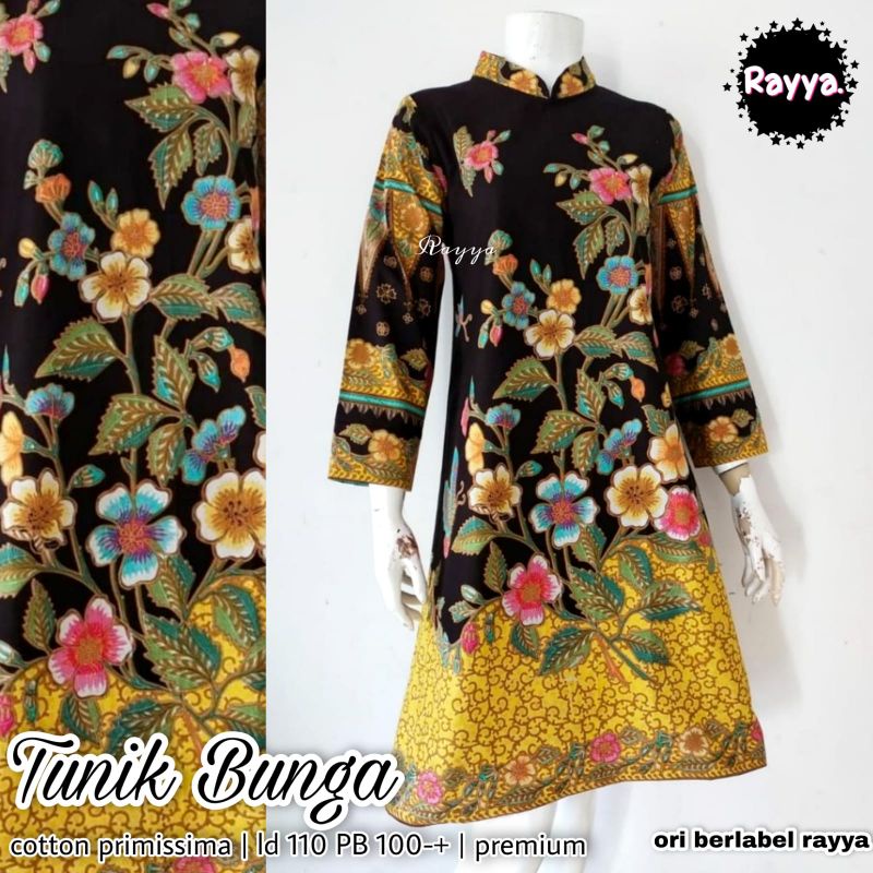 Tunik Bunga Batik Solo Tuman