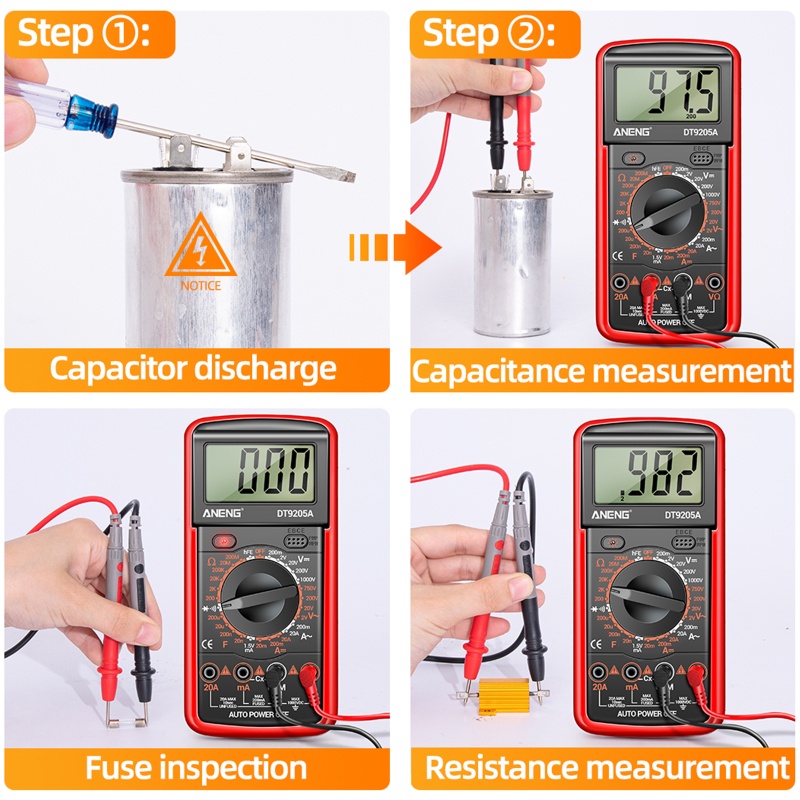 Kiss Auto Ranging Multimeter Digital AC / DC Untuk Mengukur Tegangan Arus Listrik