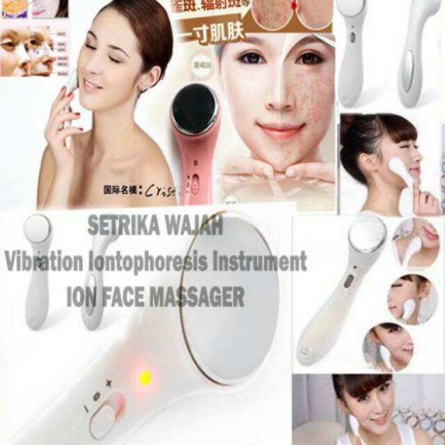 SETRIKA WAJAH  ION FACE MASSAGER PENGENCANG KULIT DAN PENIRUS