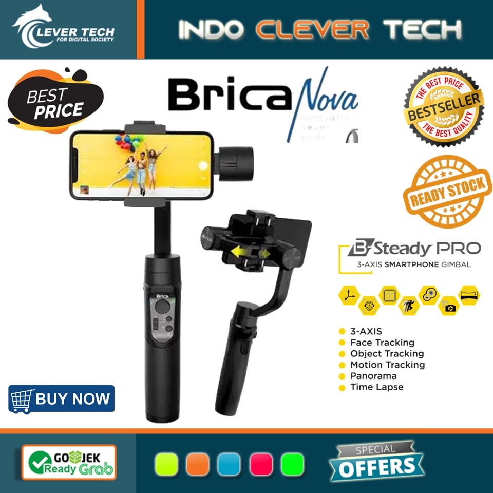 Brica B-Steady PRO 3 Axis Stabilizer Smartphone Gimbal