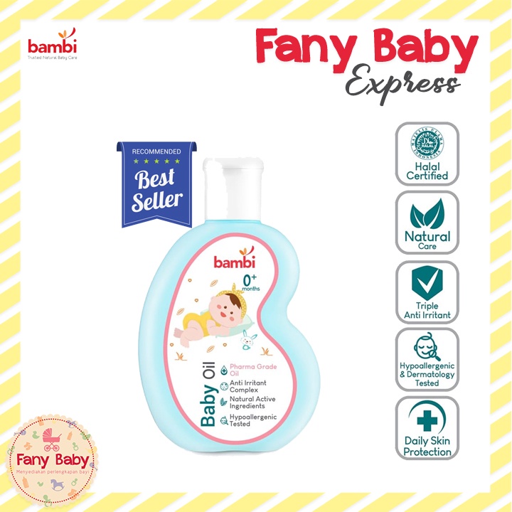 BAMBI BABY OIL WITH LICORICE , CHAMOMILE , &amp; PRO VITAMIN B5 100ML