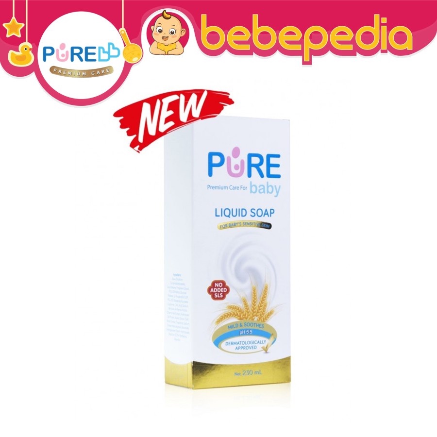 Purebaby Pure Baby Liquid Soap 80 ml / 230 ml Sabun Bayi Kulit Sensitif