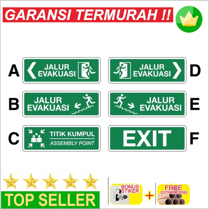 

Murah RAMBU K3 JALUR EVAKUASI 30CM X 10CM AKRILIK Elegan