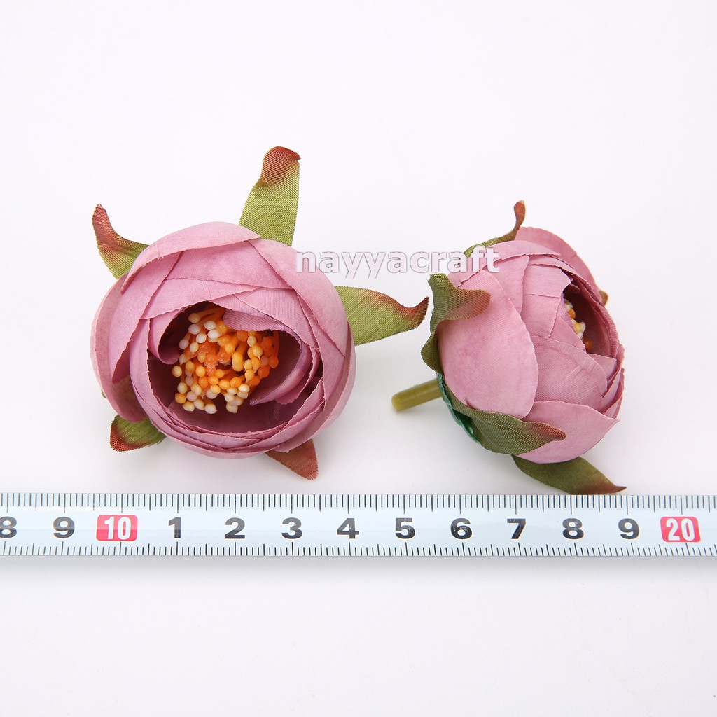 Kepala bunga kuncup peony kelopak bunga mawar peony artificial hiasan dekorasi mahar craft
