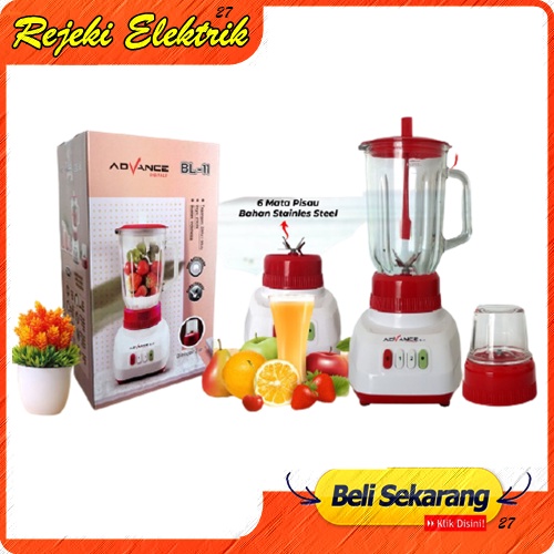 Advance BL 20 blender kaca/penggiling 2 in1 Terbaru 6 mata pisau new original