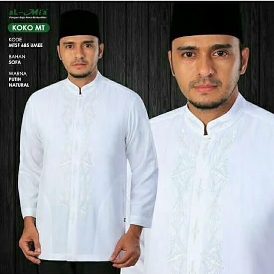 Baju Koko Al Mia MT Lengan Panjang Putih