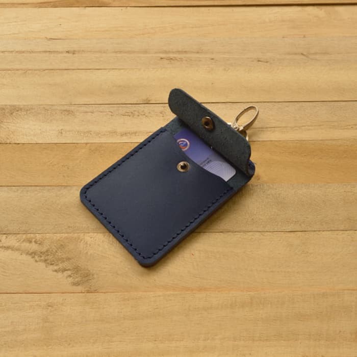 dompet stnk mobil / motor kulit sapi asli warna navy blue