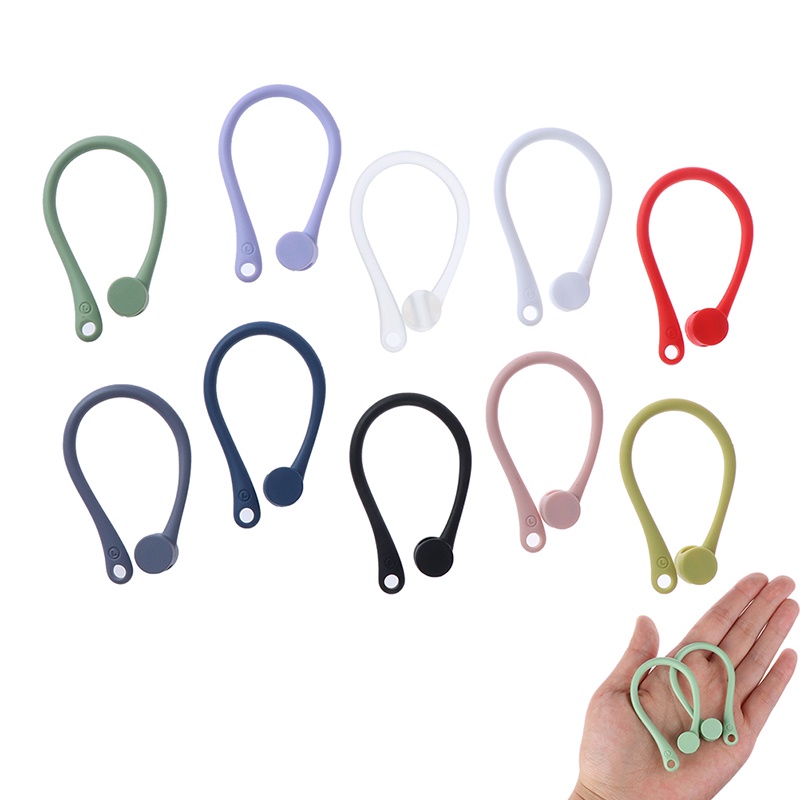 &lt; E2id &amp; &gt; 1 Pasang Strap Holder AirPods Pro Anti Hilang Bahan Silikon