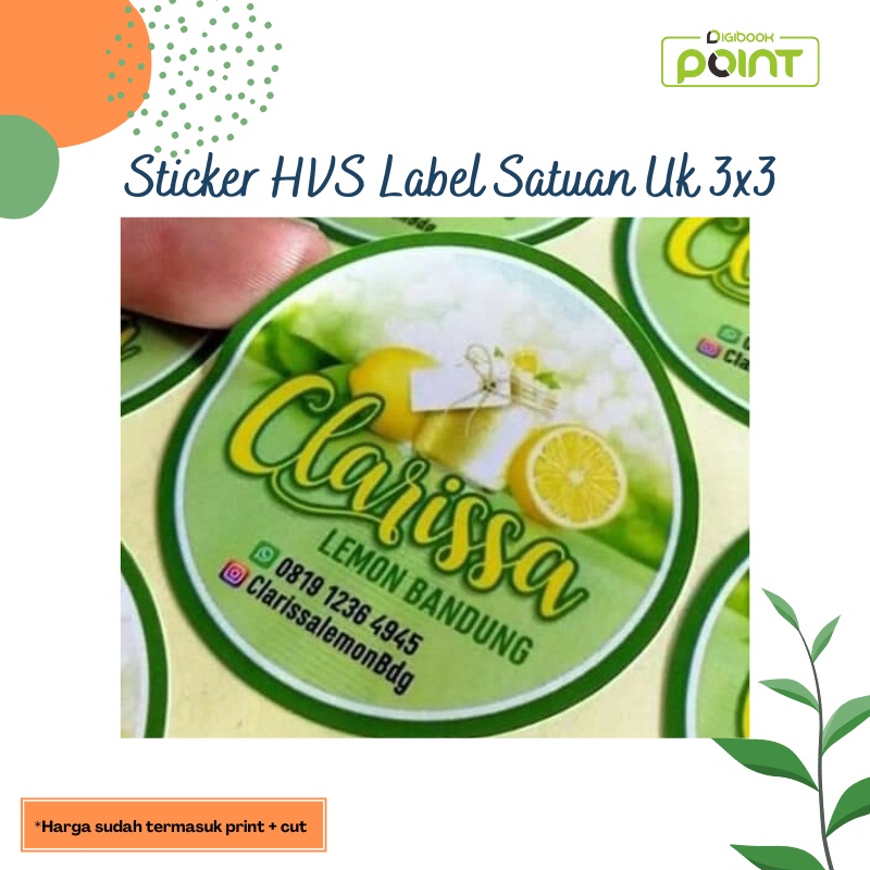 

STIKER HVS LABEL - STIKER SATUAN HVS LABEL - UK 3x3, POTONG BULAT