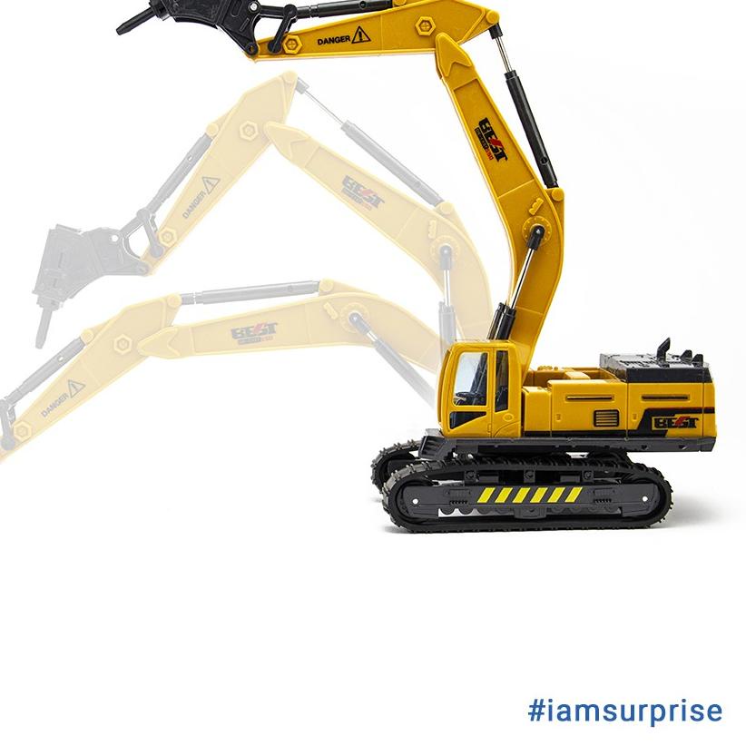 Spryz Construx 1:55 Excavator Mainan Miniatur