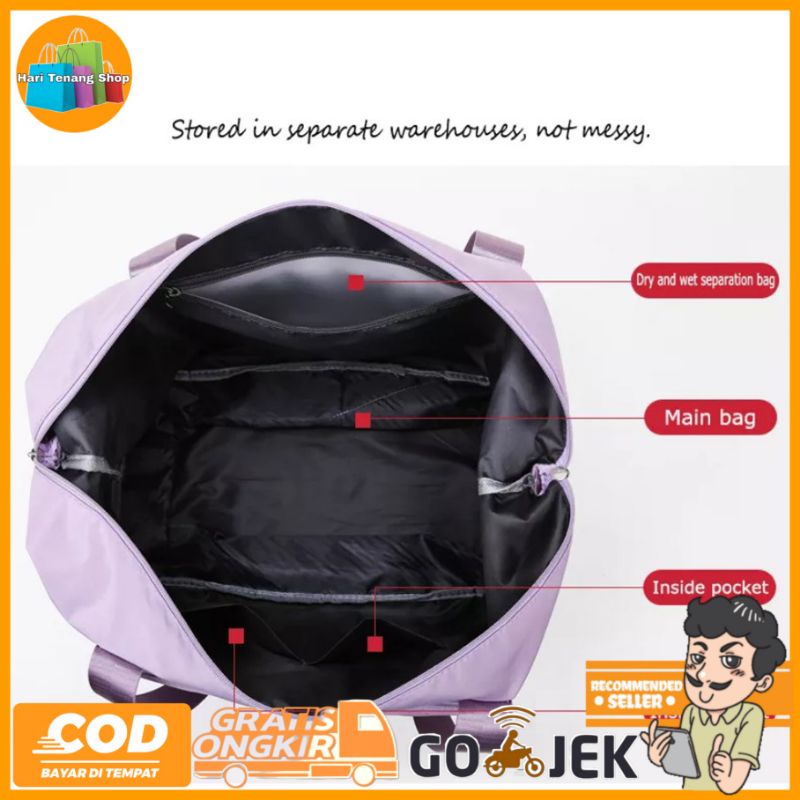 Tas Travel Bag Model LIPAT Tas Travel Portable Gym Bag Tas Fitness Waterproof Tas Jinjing Tas Olahraga 003