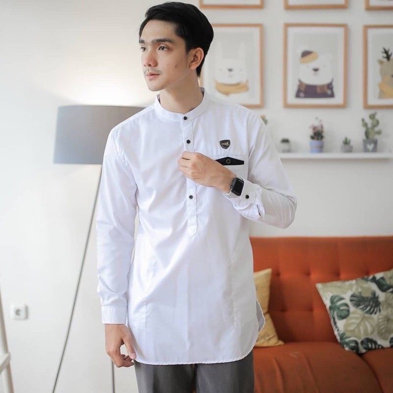 Baju Koko Kurta Dewasa Lengan 3/4 Dan Lengan Pendek Material Catton Adem Serap Keringat