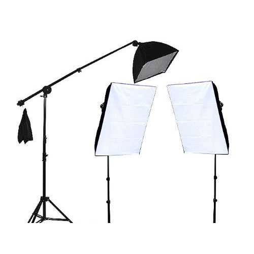 Perlengkapan Lampu Foto Studio Set Lightning Stand Softbox Boom arm
