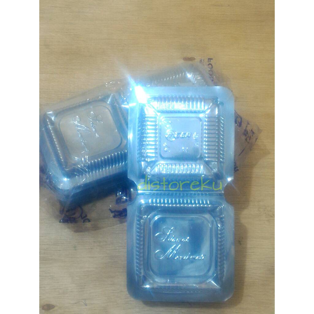 100Pcs MIKA MAKANAN BENING MIKA MEGA 6X FOOD GRADE MIKA BOX TEMPAT KUE NASI 6X