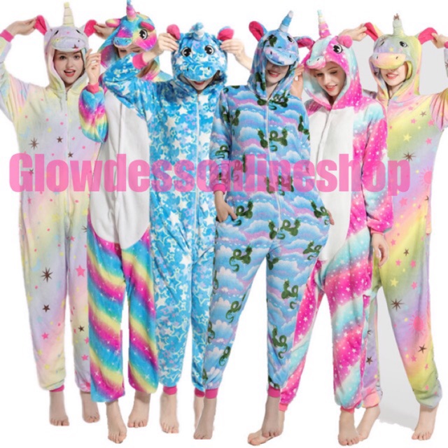 BAJU ONESIE UNICORN COSPLAY DEWASA IMPORT