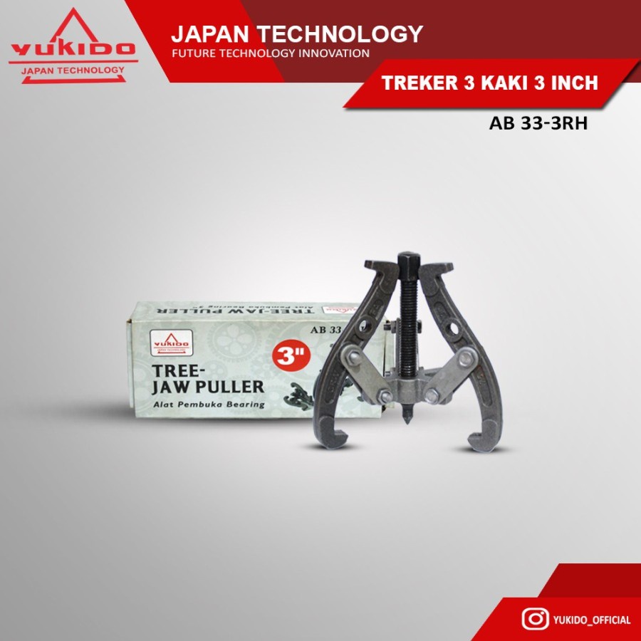 Yukido Treker 3 Kaki 3&quot; 4&quot; 6&quot; Inch - Gear Puller 3 Jaw Tracker, alat pencabut bearing laher LANGSUNG KIRIM