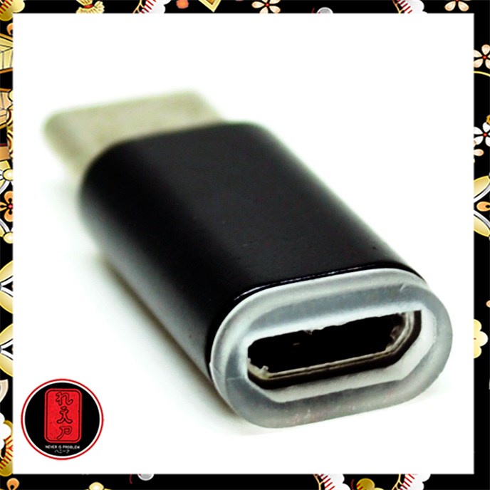 Taffware Adapter Konverter Micro USB ke USB 3.1 Type C Bahan Aluminium - US189 - Black