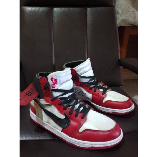 Sepatu NIKE AJ1 Colab Off White Chicago Size 44,5