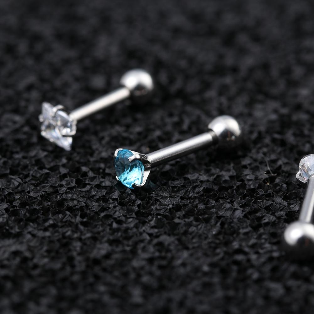 R-flower 1pasang Tragus Cartilage Piercing Steel Aksesoris Perhiasan Seksi Anting Tulang Telinga