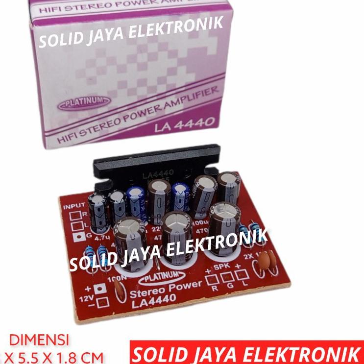 ♟ KIT POWER MINI 40W 12V LA4440 POWER AMPLI AMPILIFER STEREO 12 V VOLT LA 4440 PLATINUM ASLI ORIGINA