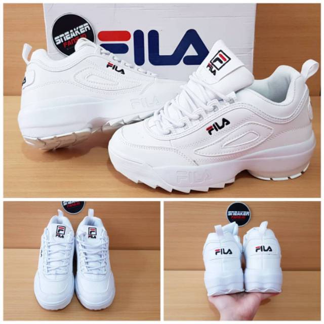 fila disruptor 2 triple white