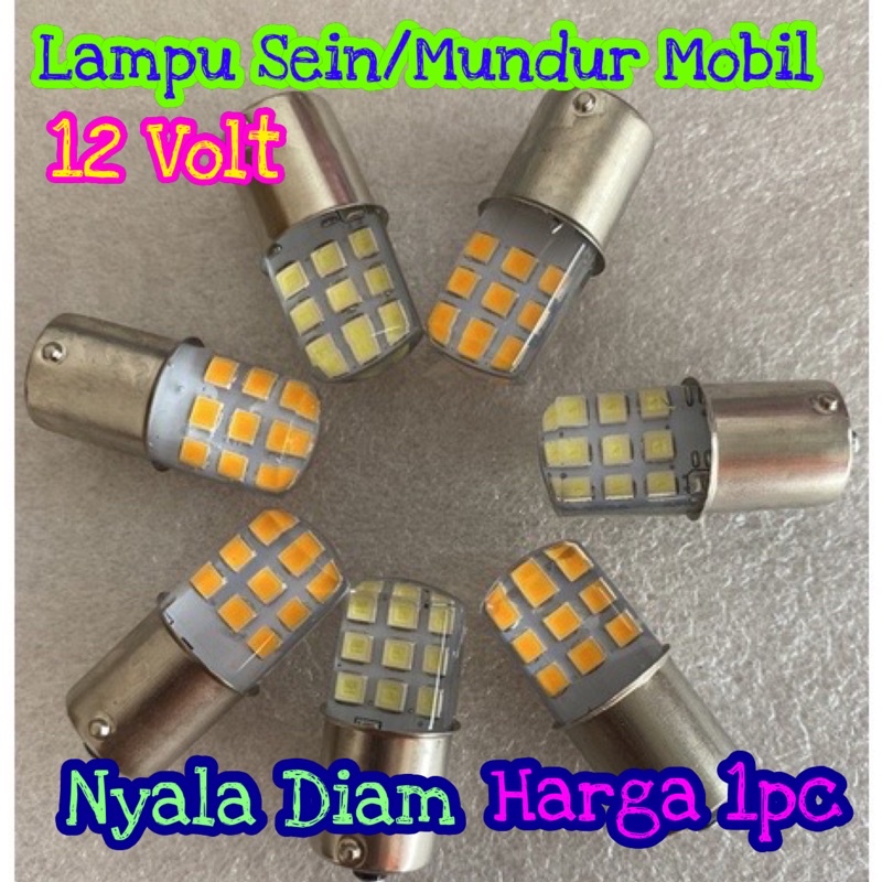 Lampu Led Sein Mundur Mobil 12 Volt 1156 Jelly 18 titik nyala mateng