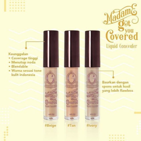 MADAME GIE Got You Covered Liquid Concealer 3gr | concealer cair madam gie (KIM)