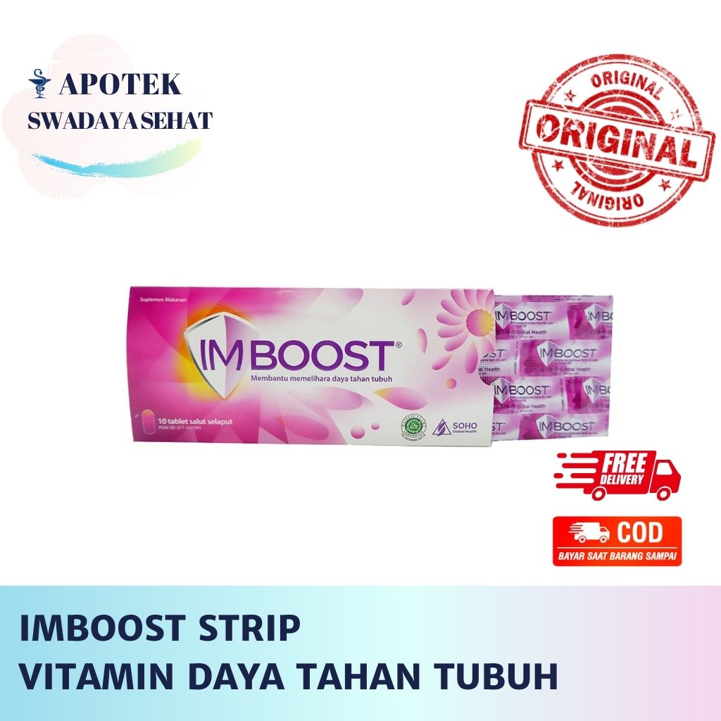 IMBOOST Per Strip Vitamin Suplemen Daya Tahan Tubuh 10 Tablet 4 Tab