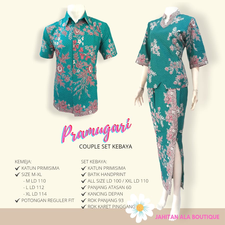 COUPLE SET SARIMBIT KEBAYA PRAMUGARI TOUSCA