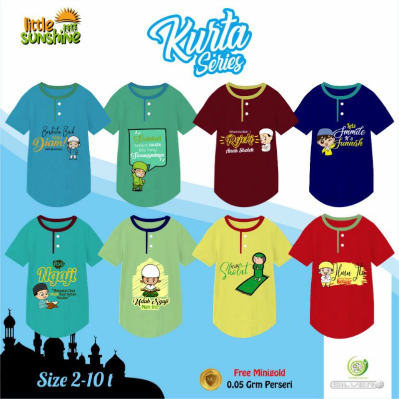 Kaos anak / kurta little sunshine / kaos kurta