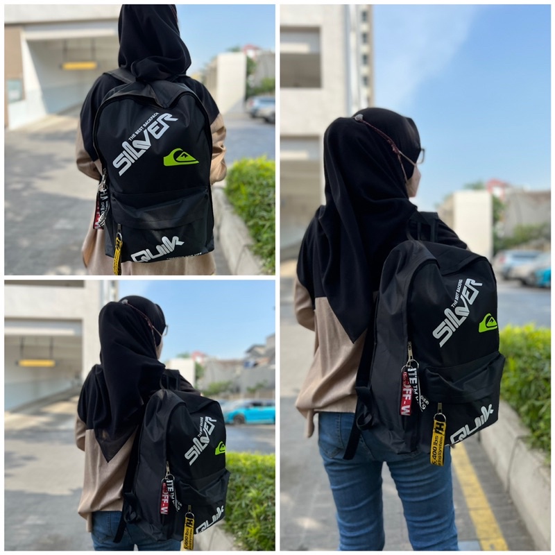 Tas Ransel Cowok / Tas Kuliah / Tas Sekolah / Tas Distro Rover Pack HR BAG Black Full Backpack Murah