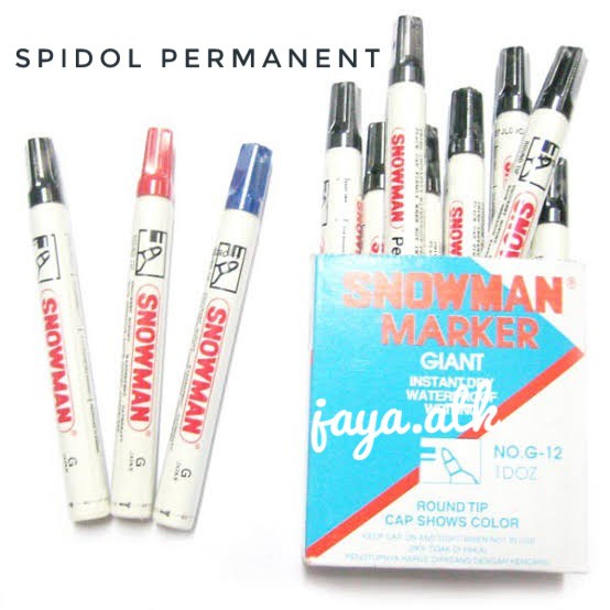 SPIDOL SNOWMAN PERMANEN SPIDOL SNOWMAN MARKER PERMANEN SPIDOL PERMANEN SNOWMAN